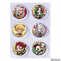 Demon Slayer Kimets Anime peripheral pill bar badge 25mm a set of 6 price for 5 sets 