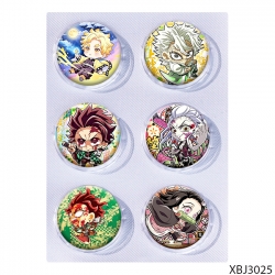 Demon Slayer Kimets Anime peripheral pill bar badge 25mm a set of 6 price for 5 sets 