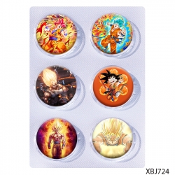 DRAGON BALL Anime peripheral pill bar badge 25mm a set of 6 price for 5 sets 