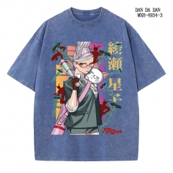 DANDADAN Anime peripheral pure cotton washed and worn T-shirt from S to 2XL