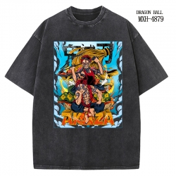 Demon Slayer Kimets Anime peripheral pure cotton washed and worn T-shirt from S to 2XL