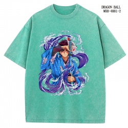 Demon Slayer Kimets Anime peripheral pure cotton washed and worn T-shirt from S to 2XL