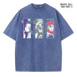 Demon Slayer Kimets Anime peripheral pure cotton washed and worn T-shirt from S to 2XL