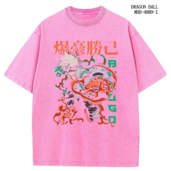 Demon Slayer Kimets Anime peripheral pure cotton washed and worn T-shirt from S to 2XL