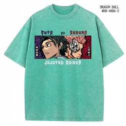 Demon Slayer Kimets Anime peripheral pure cotton washed and worn T-shirt from S to 2XL