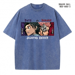 Demon Slayer Kimets Anime peripheral pure cotton washed and worn T-shirt from S to 2XL
