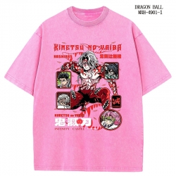 Demon Slayer Kimets Anime peripheral pure cotton washed and worn T-shirt from S to 2XL