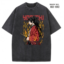 Demon Slayer Kimets Anime peripheral pure cotton washed and worn T-shirt from S to 2XL
