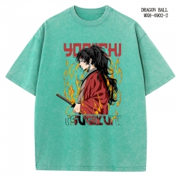 Demon Slayer Kimets Anime peripheral pure cotton washed and worn T-shirt from S to 2XL
