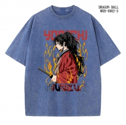 Demon Slayer Kimets Anime peripheral pure cotton washed and worn T-shirt from S to 2XL