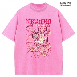 Demon Slayer Kimets Anime peripheral pure cotton washed and worn T-shirt from S to 2XL