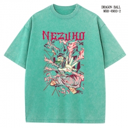 Demon Slayer Kimets Anime peripheral pure cotton washed and worn T-shirt from S to 2XL