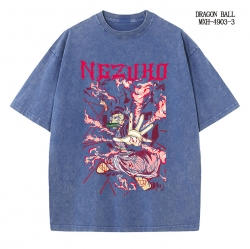 Demon Slayer Kimets Anime peripheral pure cotton washed and worn T-shirt from S to 2XL