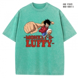 One Piece Anime peripheral pure cotton washed and worn T-shirt from S to 2XL