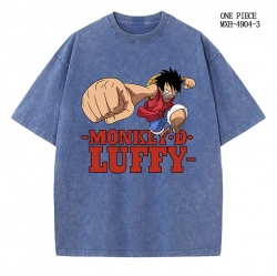One Piece Anime peripheral pure cotton washed and worn T-shirt from S to 2XL