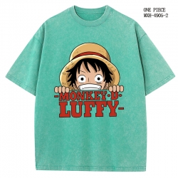 One Piece Anime peripheral pure cotton washed and worn T-shirt from S to 2XL