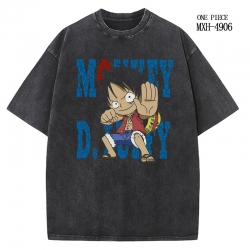 One Piece Anime peripheral pure cotton washed and worn T-shirt from S to 2XL