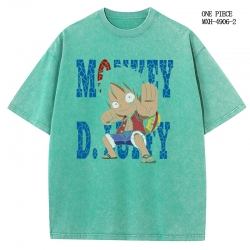 One Piece Anime peripheral pure cotton washed and worn T-shirt from S to 2XL