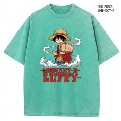 One Piece Anime peripheral pure cotton washed and worn T-shirt from S to 2XL