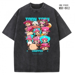 One Piece Anime peripheral pure cotton washed and worn T-shirt from S to 2XL