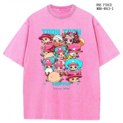 One Piece Anime peripheral pure cotton washed and worn T-shirt from S to 2XL