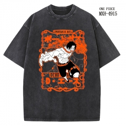 One Piece Anime peripheral pure cotton washed and worn T-shirt from S to 2XL