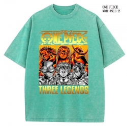 One Piece Anime peripheral pure cotton washed and worn T-shirt from S to 2XL