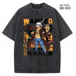 One Piece Anime peripheral pure cotton washed and worn T-shirt from S to 2XL