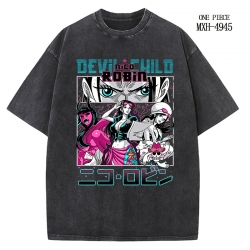 One Piece Anime peripheral pure cotton washed and worn T-shirt from S to 2XL