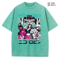 One Piece Anime peripheral pure cotton washed and worn T-shirt from S to 2XL