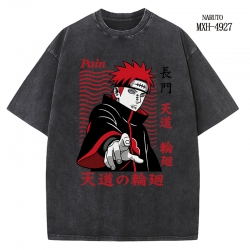 Naruto Anime peripheral pure cotton washed and worn T-shirt from S to 2XL