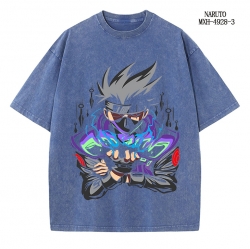 Naruto Anime peripheral pure cotton washed and worn T-shirt from S to 2XL