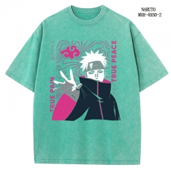 Naruto Anime peripheral pure cotton washed and worn T-shirt from S to 2XL