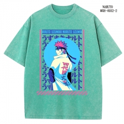 Naruto Anime peripheral pure cotton washed and worn T-shirt from S to 2XL