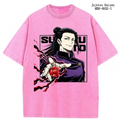 Jujutsu Kaisen Anime peripheral pure cotton washed and worn T-shirt from S to 2XL