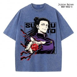 Jujutsu Kaisen Anime peripheral pure cotton washed and worn T-shirt from S to 2XL