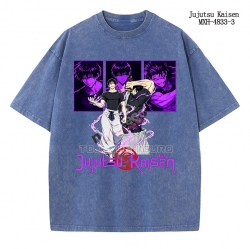 Jujutsu Kaisen Anime peripheral pure cotton washed and worn T-shirt from S to 2XL