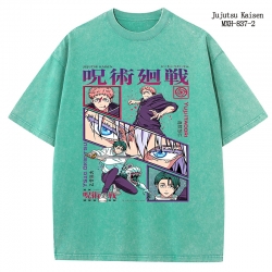 Jujutsu Kaisen Anime peripheral pure cotton washed and worn T-shirt from S to 2XL