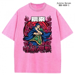 Jujutsu Kaisen Anime peripheral pure cotton washed and worn T-shirt from S to 2XL