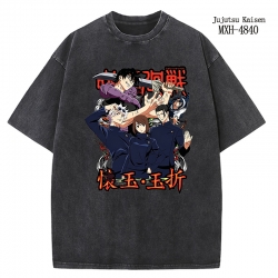 Jujutsu Kaisen Anime peripheral pure cotton washed and worn T-shirt from S to 2XL