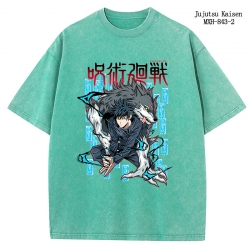 Jujutsu Kaisen Anime peripheral pure cotton washed and worn T-shirt from S to 2XL