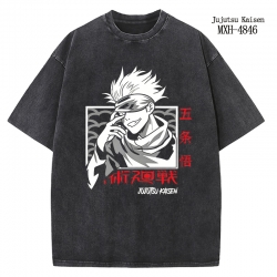 Jujutsu Kaisen Anime peripheral pure cotton washed and worn T-shirt from S to 2XL