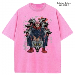 Jujutsu Kaisen Anime peripheral pure cotton washed and worn T-shirt from S to 2XL