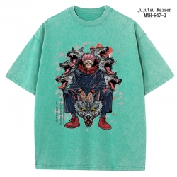 Jujutsu Kaisen Anime peripheral pure cotton washed and worn T-shirt from S to 2XL
