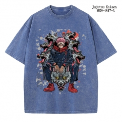 Jujutsu Kaisen Anime peripheral pure cotton washed and worn T-shirt from S to 2XL
