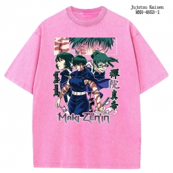 Jujutsu Kaisen Anime peripheral pure cotton washed and worn T-shirt from S to 2XL