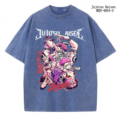 Jujutsu Kaisen Anime peripheral pure cotton washed and worn T-shirt from S to 2XL