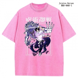 Jujutsu Kaisen Anime peripheral pure cotton washed and worn T-shirt from S to 2XL