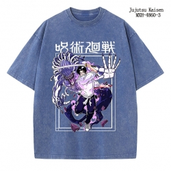 Jujutsu Kaisen Anime peripheral pure cotton washed and worn T-shirt from S to 2XL