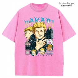 Jujutsu Kaisen Anime peripheral pure cotton washed and worn T-shirt from S to 2XL